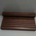 GEHE Bamboo Sofa Arm Tray, Foldable Couch Arm Tray Side Table, Anti-Falling Armrest Tables Cup Holder for Snacks, Drinks, Beers, Phone, Control, Flexible and Portable, Anti-Slip Bottom (Brown)