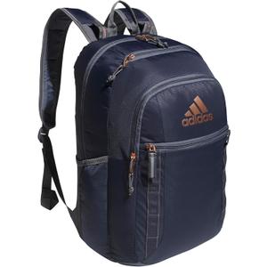 adidas Excel Backpack, Durable Large Athletic Laptop Bag, Shadow Navy/Onix Grey/Rose Gold/Grey, One Size