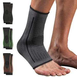 1 Pair Ankle Brace for Women Men, Ankle Compression Sleeve for Achilles Tendonitis Relief, Ankle Support Brace for Arthritis Pain, Foot Injuries (Black, X-Large)