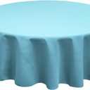 TableLinensforLess Polyester Round Tablecloth, 60 Inch Round, (Sky Blue)