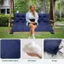 Swing Replacement Cushions for Outdoor: 2-3 Seater Bench Cushion with Ties | Thick Waterproof Patio Swing Cushion with Backrest for Garden Porch Backyard Furniture, 40x40in