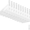 White Shelf Bracket 12 Packs Eau Wall Shelf Brackets Heavy Duty 4 X 6 Inch 90 Degree Floating Shelves, Tripod Triangle Shelf Brackets for Floating Wood Shelves