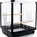 17.5 Inch Small Bird Cage & Travel Carrier – Portable Parrot Cage for Home, Outing, Pet Clinic or Temporary Placement, Suitable for Small Medium Birds Like Parakeets Conures Lovebirds Cockatiels