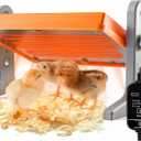 Chick Brooder Heater Plate  12" x 8" Adjustable Height & Temperature Poultry Warmer for Up to 10 Chicks, Brooder Heating Plate for Chicks and Ducklings, Orange