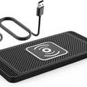 Wireless Charger Car Charging Pad 15W Fast Wireless Mobile Phone Charger Tablet Charging Pad Compatible for iPhone 11/12/13/14/15/16/17 Samsung S24/S23/S22