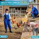 Chicken Poop Scooper & Rake: Stainless Steel Heavy Duty Litter Scooper Sand Sifter Shovel with Adjustable Handle for Chicken Coop & Pet Waste Cleaning (22"-41") | Chicken Essentials