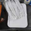 Lifewit 4 Pcs Serving Tray for Party Supplies, Reusable Plastic Food Serving Platter for Dessert, Snacks, Fruit, Cookies, Appetizers & Charcuterie, BPA-Free White Catering Trays for Buffets Display