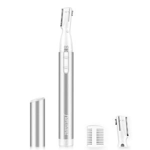 Upgraded Eyebrow Trimmer, Funstant Precision Facial Hair Trimmer for Women Battery Operated Electric Eyebrow Razor with Comb No Pull Painless for Face Chin Neck
