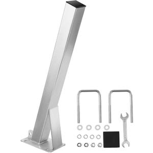 VEVOR Boat Trailer Winch Stand, 3 x 3 x 34-inch Winch Posts, Boat Winch Mount with U-Bolts for 3 Inches W x 3-4 Inches H Trailer Tongue, Galvanized, Fit for Jet Ski, Sailboat, Fishing Boat, Speedboat