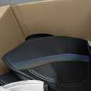 CAR PASS Back Seat Covers, Nappa Leather Rear Seat Bench Cushion Waterproof Breathable Back Row Protector Universal Fit for Car Sedan SUV Pickup Truck, Back Rear Black Chameleon Iridescent Reflective, Size: Rear Seats