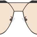 willochra Fashion Oversized Square Women Sunglasses Vintage Punk Men Outdoor Eyewear Shades UV400 (Champagne)