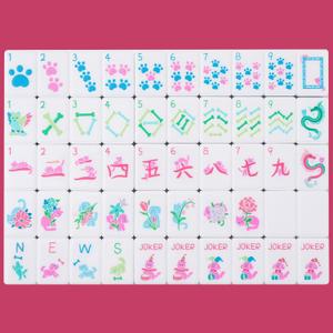Dogs and Cats Themed Mahjong Tile Set - American Mahjong Travel Set with 160 Acrylic engraved Tiles & Dice | Novelty Animal Themed Game for Family | Unique Gift for Pet Lovers and Mahjong Enthusiasts