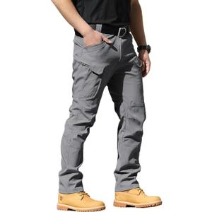 AUTIWITUA Men's Tactical Pants Water Resistant Flex Ripstop Cargo Pants Lightweight Hiking Pants with Multi Pockets(No Belt) (XXL)