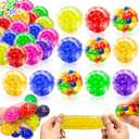 24 Pack Prefilled Surprise Eggs with Fidget Stress Balls, Sensory Toys for Kids, Classroom Prizes, Party Favors & Goodie Bag Stuffers for Toddlers Boys Girls