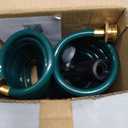 Coil Hose 25FT EVA Coil Garden Hose With 3/4'' Brass Connector Coiled Water Hose Lightweight And No Kink Includes 7 Patterns Spray Nozzle For Outdoors Lawn Watering Car Washing