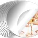 10 Pack Round Mirrors for Centerpieces, 12inch Acrylic Circle Mirror Centerpieces for Tables, No Glass Mirror Tiles for Wall Table Wedding Centerpieces Mirror Plates for Candle Decorations