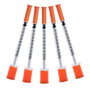 31G 0.5cc 1/4 Inch (6mm) Syringe with Needle, Individually Wrapped, Pack of 100