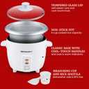 Elite Gourmet ERC-003X Electric Rice Cooker with Automatic Keep Warm Makes Soups, Stews, Grains, Hot Cereals, 6 Cups Cooked (3 Cups Uncooked), White