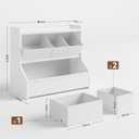 FOUCSSOMEI Kids Toy Storage Organizer for Easy Toy Cleanup and Organization
