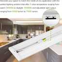 hykolity 4FT LED Wraparound Light with 3 Wattages/3 Lumens/3 CCT Selectable, 55W/65W/75W, 5500lm/6500lm/7500lm, 3000K/4000K/5000K Flush Mount Ceiling Light for Office Kitchen, ETL, 4 Pack
