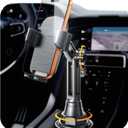 LISEN Upgraded Version Cup Holder Phone Holder 360 Adjustable Long Neck Car Phone Mount Golf Cart Phone Holder, Truck Jeep Accessories for iPhone 17 Air Pro Samsung Google and All 4-7'' Phone