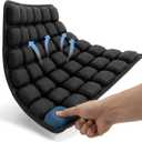Sodurue Travel Cushion Airplane Seat,Airplane Cushion for Long Flight,Press-Type Inflatable Wheelchair Seat Cushion,42 Airbags for Car,Office,Stadium,Ergonomic Comfort Support Pressure Relief-Black