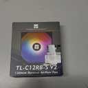 Thermalright TL-C12RB-S V2 CPU Fan Case Cooler PWM Fan, 4pin PWM Connector Computer Fan with ARGB Aperture, 1500RPM Speed PC Cooling Reverse Fan(120mm,Black)