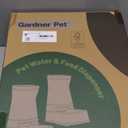 Gardner Pet Automatic Dog Water Dispenser Gravity Stainless Steel Waterer & Food Feeder Set, 100% BPA Free Large Capacity Feeding Bowls for Medium & Large-Sized Dogs Cats Other Pets -(1 Gallon x2) (Dark Grey-Sets)