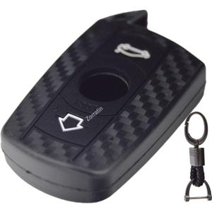 Silicone 3D Carbon Key Fob Cover for BMW 2 5 6 7 Series X1 X2 X3 X5 X6 M