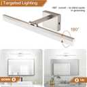 SOLFART 24 inch LED Vanity Lights Brushed Nickel Bathroom Light Fixture Bathroom Vanity Lights Over Mirror Vanity Lighting Fixtures 5 Color Temperature Dimmable Led Light Bar 5CCT