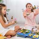 Montessori Busy Book , Felt Quiet Book for Baby, Preschool Early Learning Educational Toys for Kids Age 3 4 5 6 Years, Develops Fine Motor Skills,Toddlers Activities Toy for Airplane Car Travel (Blue-farm)