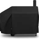 Unicook Offset Smoker Cover 60 Inch, Outdoor Heavy Duty Waterproof Charcoal BBQ Grill Cover, Fade Resistant, Compatible for Brinkmann, Char-Broil, Royal Gourmet and More, Black