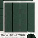 Bumusty Large Cork Board Alternative-48 x 36" Felt Bulletin Board Tiles, with 30 Pushpins, 70 Adhesive Tabs, Bold-Stripe 12-Pack, Cork Boards for Office Push Pin Board Felt Board-Pine Green