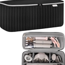 Travel Carrying Case for Hair Dryer Shark Flexstyle Dyson Airwrap Brush Hair Accessories Tools Storage Bag for Revlon Hairdryer Styler Organizer (Black)