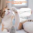 Automatic Rechargeable Cat Teaser, Door Mount Hanging Interactive Cat Toy, 360 Spinning & Irregular Jumping Motion Modes, Smart Electric Cat Exercise Toy for Indoor Cat Self Play, Grey