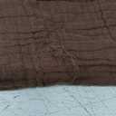 Carriediosa 100% Cotton Muslin Throw Blanket 70" X 80" Twin Size4-Layers Summer Gauze Throws for Bed CouchSoft Lightweight Breathable Linen Blankets Bedspread for Adults All SeasonDark Brown