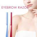 2 x 12 PCS Eyebrow Razor, Face Razors for Women and Men, Grooming Exfoliating Dermaplaning Tool for Face, Women Facial Hair Remover with Cover, Multipurpose Eyebrow Trimmer Shaper (red)