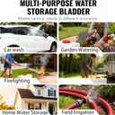 13Gallon/50L Water Storage Tank with Spigot,3m Hose and Control Valve | Large Plastic Emergency Water Tank,Water Storage Container for Camping, RV, Truck, Emergency Preparedness(22.4"*11.8"*11.8"）