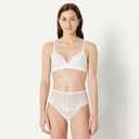 Amazon Essentials Women's Stretch Galloon Lace High Waisted Thong, Pack of 6 (XXL)