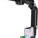 Sun Visor Car Phone Holder, 360 Rearview Phone Holder for Car Sun Visor, Retractable Car Phone Mount Compatible with iPhone/Android/Samsung