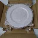 13 Inch Round Elegant Serve ware Charger Plates with Matching Napkin Rings, Wedding, Dinner party, Event - Choose from our Variety of Styles and Quantities (6)