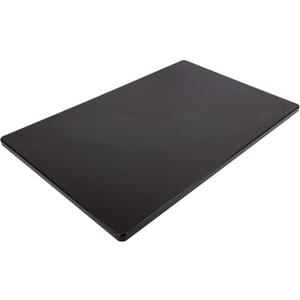 Thirteen Chefs Large 18 x 12 Black Plastic Cutting Board - 1/2" Thick HDPE for Restaurants and Professional Kitchens, NSF