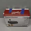 Homemate Heated Blanket Electric Throw - 50"x60" Heating Blanket Throw 1/2/4/6/8 Hours Auto-Off 10 Heat Levels Over-Heat Protection Soft Flannel Sherpa Heater ETL Certification (01 - Light Grey (Striped)