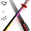 Spark Sword Light Up Sword, 31.5" Cyberpunk Katana with USB-C Rechargeable, Safe LED Glow Sword for Kids Cosplay, Realistic Sasuke Style Toy for Halloween, LARP, Anime Battle & Gift (Red)