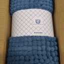 SUBRTEX Bathroom Rugs, 20" x 32" Chenille Bath Rug Soft Short Plush Bath Mat Soft Shower Mat Water Absorbent Shower Mat Quick Dry Machine Washable, Stone Blue