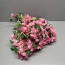 30 Pcs Artificial Faux Bougainvillea Fake Flower Silk Bougainvillea Branches UV Resistant Outdoor Indoor Decoration for Wedding Home Centerpieces Outside Decor (Pink)