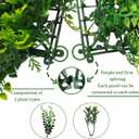 ODTORY Artificial Plants Hedge Wall Panels：20x20 Inch 4P UV-Anti Greenery Boxwood Fence Privacy Screen, Faux Ivy Grass Wall with Fake Leaves for Indoor Outdoor Background Covering