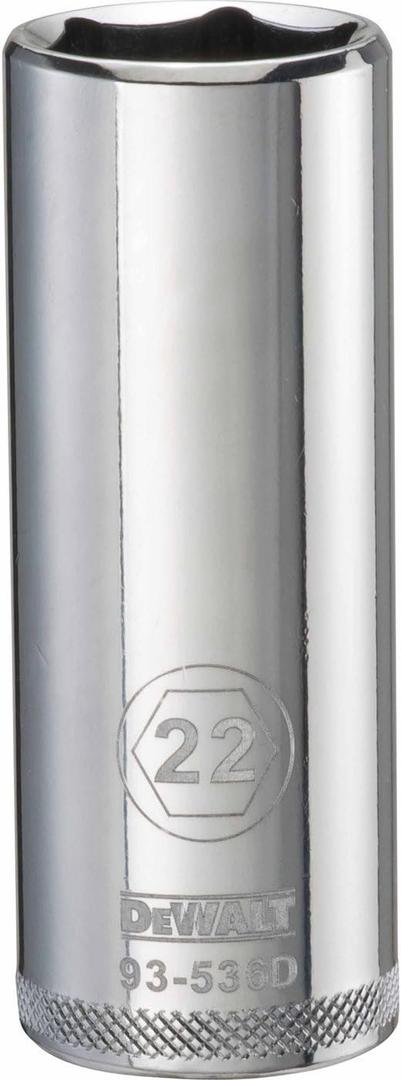 DEWALT 1/2" 6 PT Deep Socket 22MM