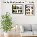 5x7 Picture Frame Collage 5 Openings, 13.5"x16.5" Multi Photo Collage Frame 5"x7" Gallery Wall Decor Wooden, Black Frame with White Mat, Wood