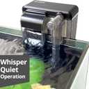 NICREW Slim Aquarium Filter, Quiet Fish Tank HOB Filters for up to 5 Gallon Aquariums, Adjustable Flow, 42 GPH, 3W